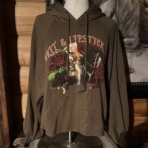 Grit & Lipstick Brown Hoodie Jacket